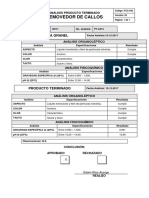 Certificado de Analiisis Procducto Termionado Callos