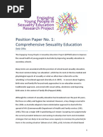 Position Paper No. 1: Comprehensive Sexuality Education: Deb Ollis