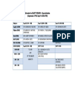 Schedule for Blept Review Specialization