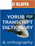 Yoruba Transcript Dictionary Deji Olaiya