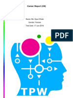 Career Report (OII) : Name: Ms. Gauri Dhale Gender: Female Test Date: 17-Jun-2019