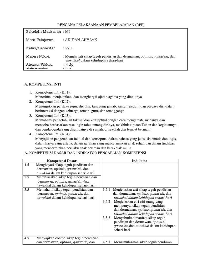 RPP SMSTR 1 Aa KD 1.5 | PDF