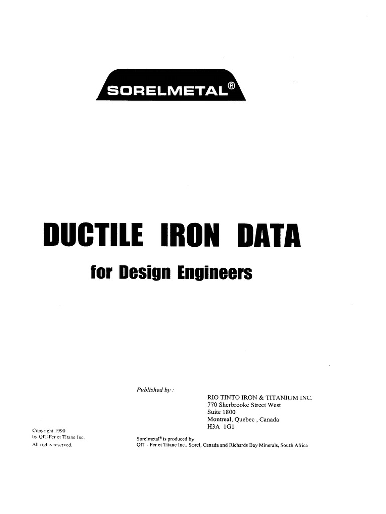 Ductile Iron Data For Design Engineers