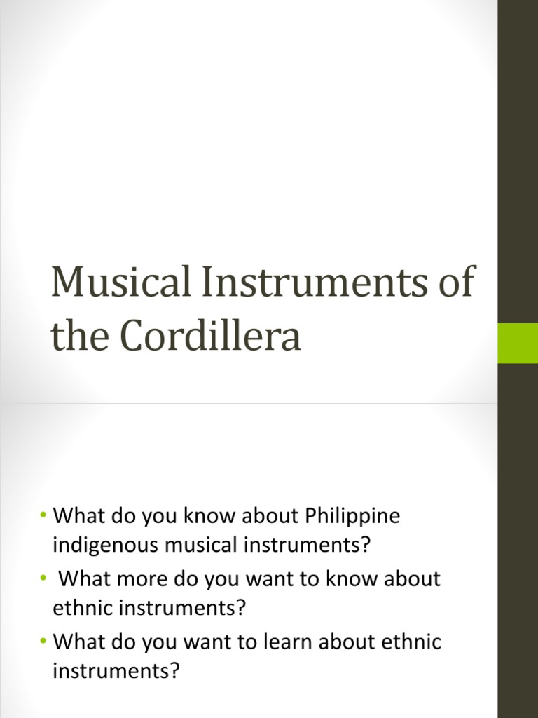 Musical Instruments of The Cordillera PDF