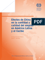 Efectos de China en La Cantidad y Calidad de Empleo en America Latina