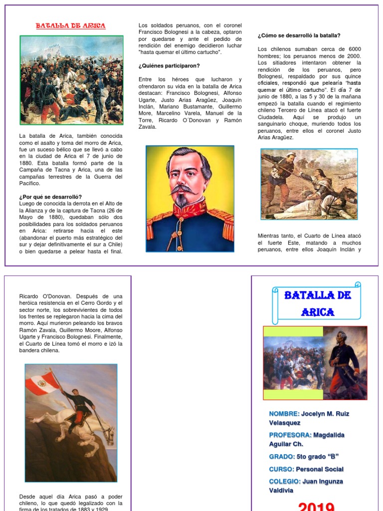 Batalla De Arica Pdf Batallas Ciencia Militar 