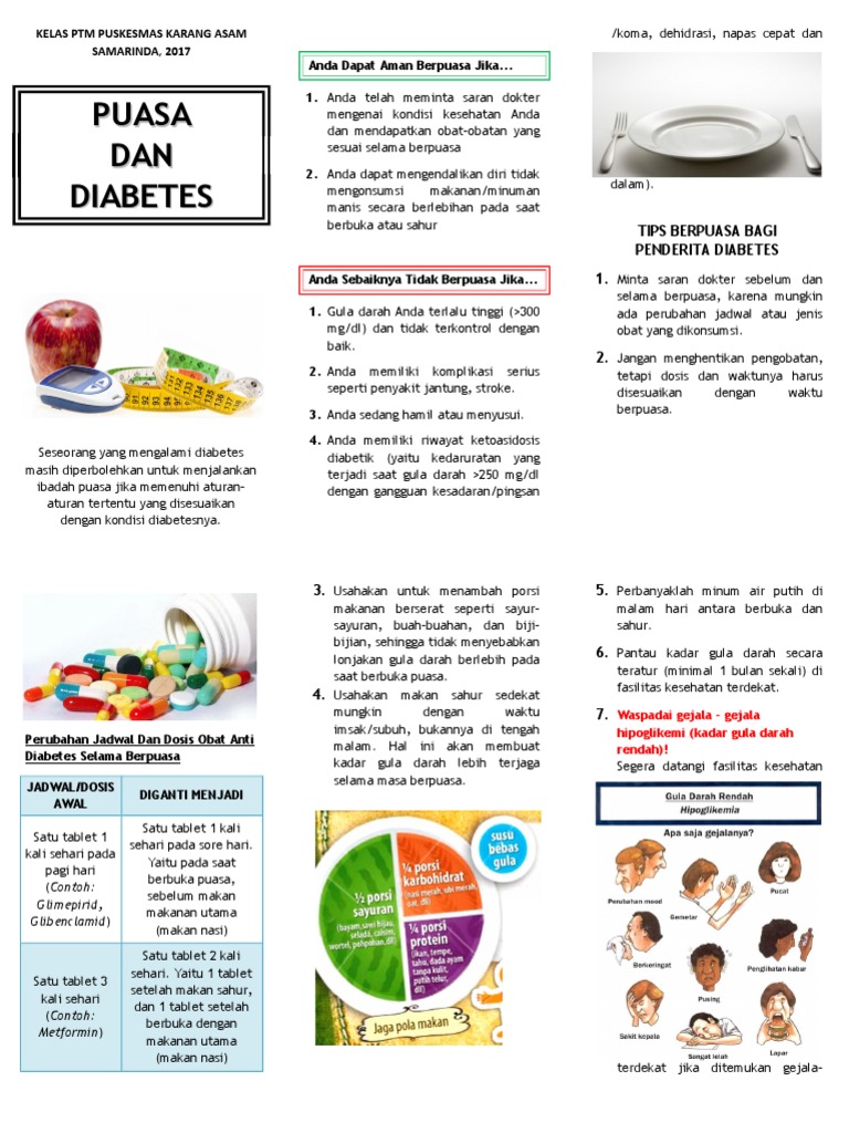 Leaflet Puasa DM | PDF