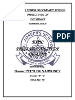 Topic Price Elasticity of Demand: Name: Peeyush Varshney