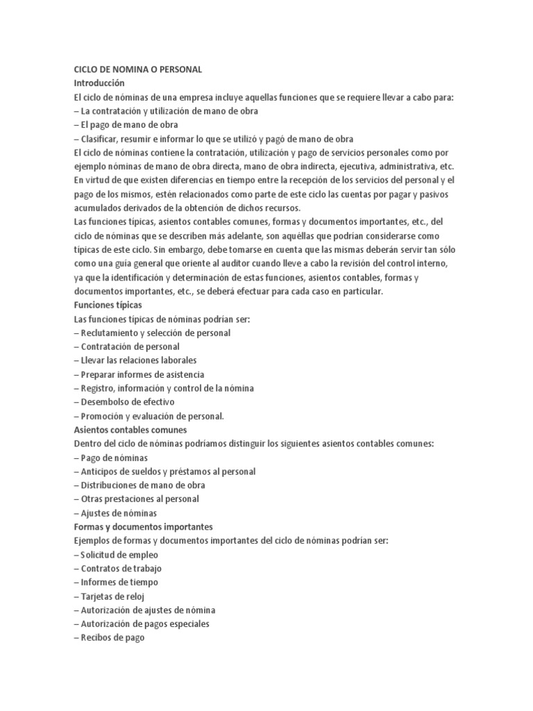 Ciclo de Nóminas en Empresas | PDF | Contabilidad | Business