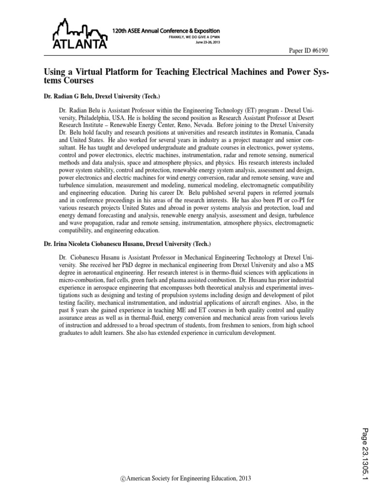 Virtual Labs for Electrical Engineering Education | PDF | Educational ...