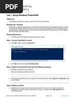 2.2.1.11 Lab - Using Windows PowerShell