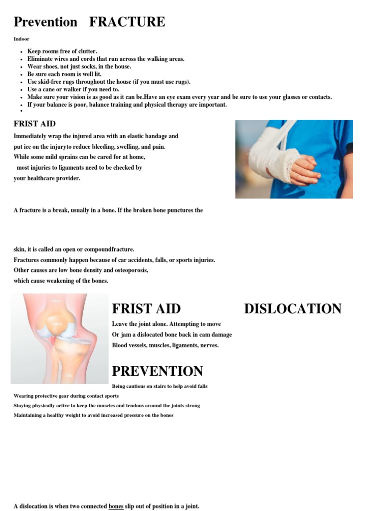 Prevention FRACTURE | PDF | Cardiovascular Diseases | Burn