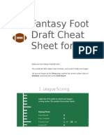 Fantasy Football Draft Cheat Sheet 2019