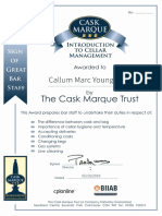  Cask Marque Cellar Management Certificate