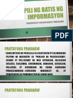 Pagpili NG Batis NG Impormasyon