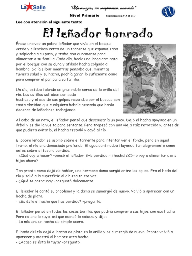 EL LEÑADOR HONRADO, The Honest Woodcutter Story, Cuentos para dormir