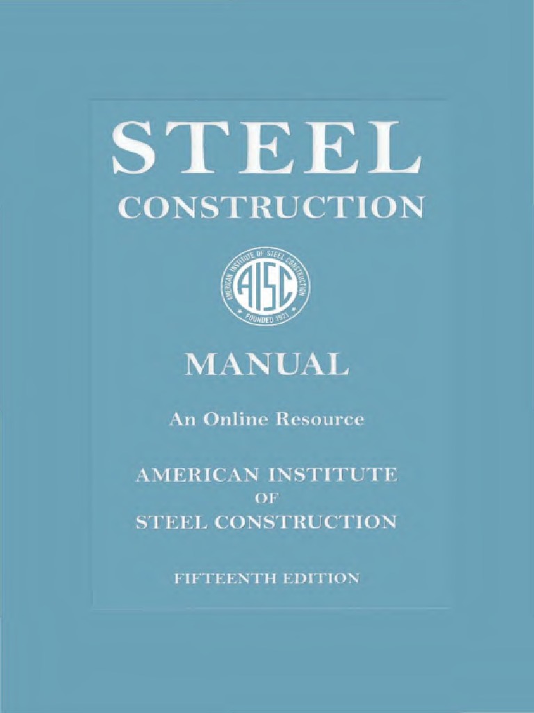Aisc Steel Manual 15th Edition Pdf Free