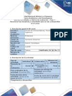 Guía de Actividades y Rúbrica de Evaluación - Paso 1 - Reconocer Las Temáticas y Actividades Que Se Van A Desarrollar en El Curso PDF