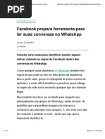 Facebook Prepara Ferramenta Para Ler Suas Conversas No WhatsApp