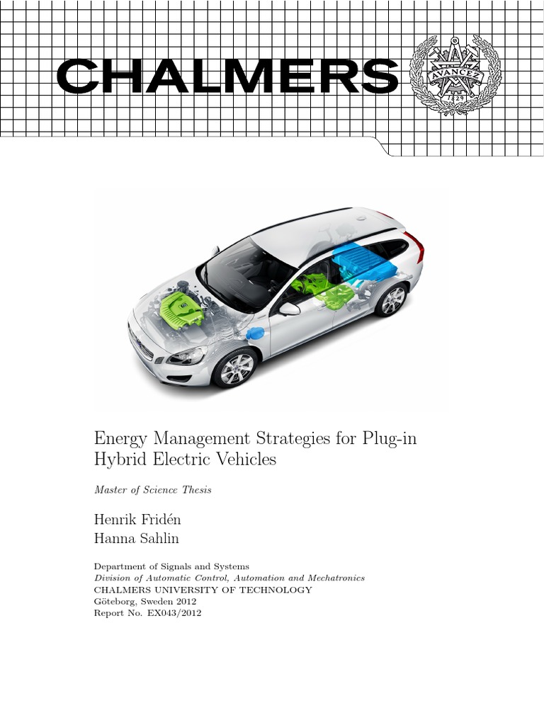 Thesis Report PDF Plug In Hybrid Electric Vehicle