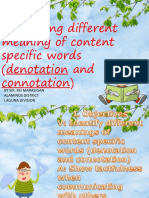 ENGLISH 5 Q2 W3 Identifying Different Meaning of Content Specific Words Denotation and Connotation by Sir Rei Marasigan