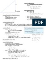 ODE Formula Sheet