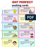 Present Perfect Speaking Cards CLT Communicative Language Teaching Resources Conv - 113620