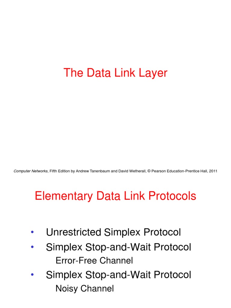 Elementary data link protocols pdf transmission control protocol