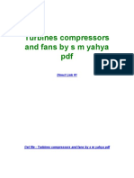 Turbines Compressors and Fans by S M Yahya PDF