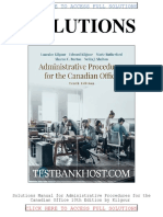 Solution For Administrative Procedures For The Canadian Office 10th Edition by Kilgour PDF