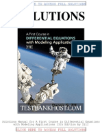 Solution For A First Course in Differential Equations With Modeling Applications 11th Edition PDF