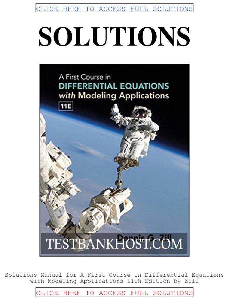 A First Course In Differential Equations Pdf