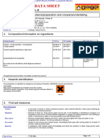 Safety Data Sheet: Identification of The Substance/preparation and Company/undertaking 1