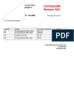 Cotizacion 1041 CYG 14 Agosto 2019