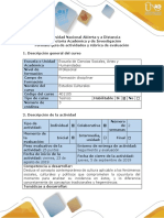 Guía de Actividades y Rúbrica de Evaluación - Paso 1 Reconocimiento de Presaberes