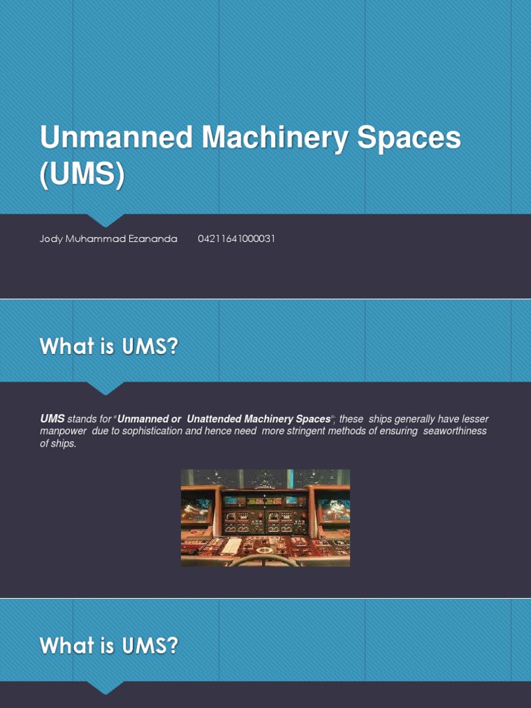 Unmanned Machinery Spaces PDF Valve Machines