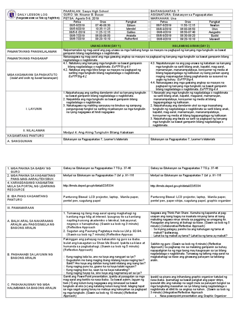 Daily Lesson Plan | PDF