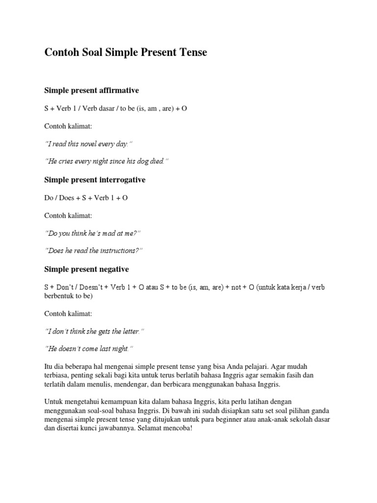 Contoh Soal Pilihan Ganda Materi Conditional Sentence