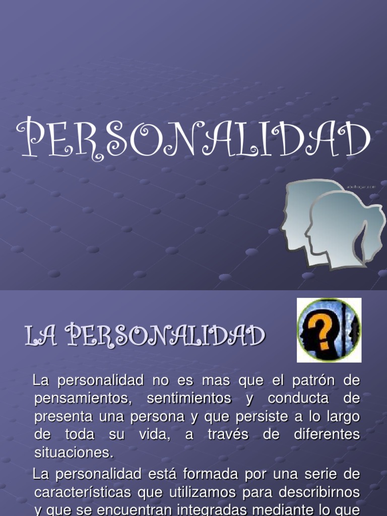Tipos y Rasgos de Personalidad | PDF | Temperamento | Comportamiento