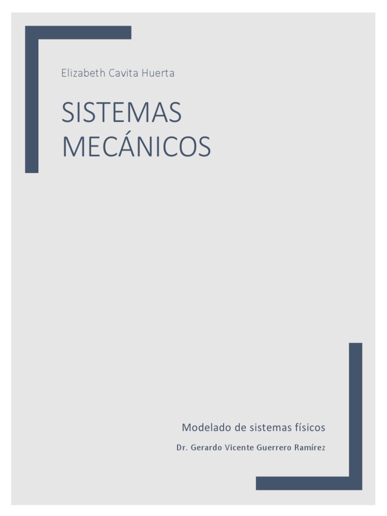 Sistemas Mecanicos Pdf Masa Fuerza