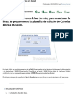 Cálculo de Calorías Diarias en Excel - Trucos y Cursos de Excel