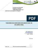 Funciones Del Marcador Discursivo Pues: en Un Corpus Oral