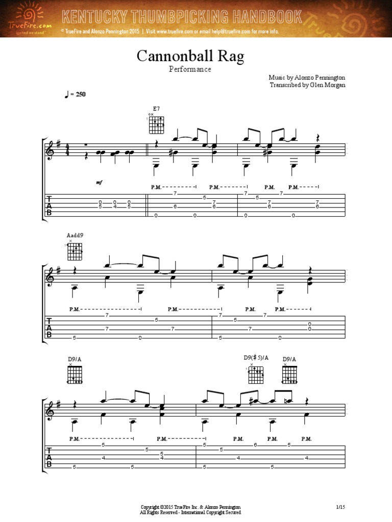 Canonball Rag Tommy Emmanuel | PDF