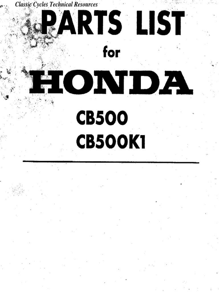 ホンダ CB500 FOUR サービスマニュアル 貴重な資料の寄贈を受けました ホンダCB500four（Hm323