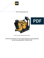 CAT C4.4 86ekW Heat Exchanger Cooled Genset Specs