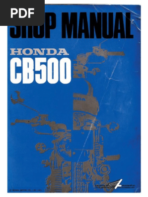 ホンダ CB500 550 サービスマニュアル CB500/500K1/550/550FⅡ サービスマニュアル - MRR バイクの資料室