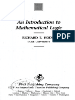 An Introduction To Mathematical Logic Hodel