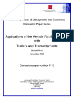 Applications of The Vehicle Routing Problem With Trailers and Transshipments