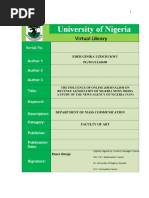 17637 the Influence of Online Journalism on Revenue Generation of Nigeria News Media a Study of the News Agency of Nigeria (Nan)