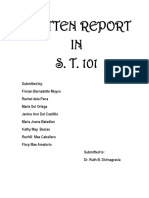 Written Report IN S. T. 101